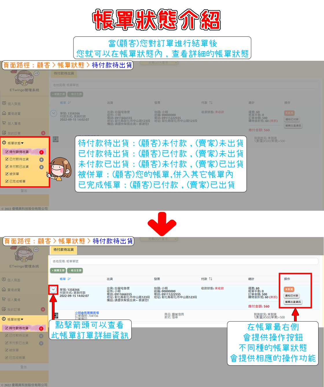 帳單狀態介紹