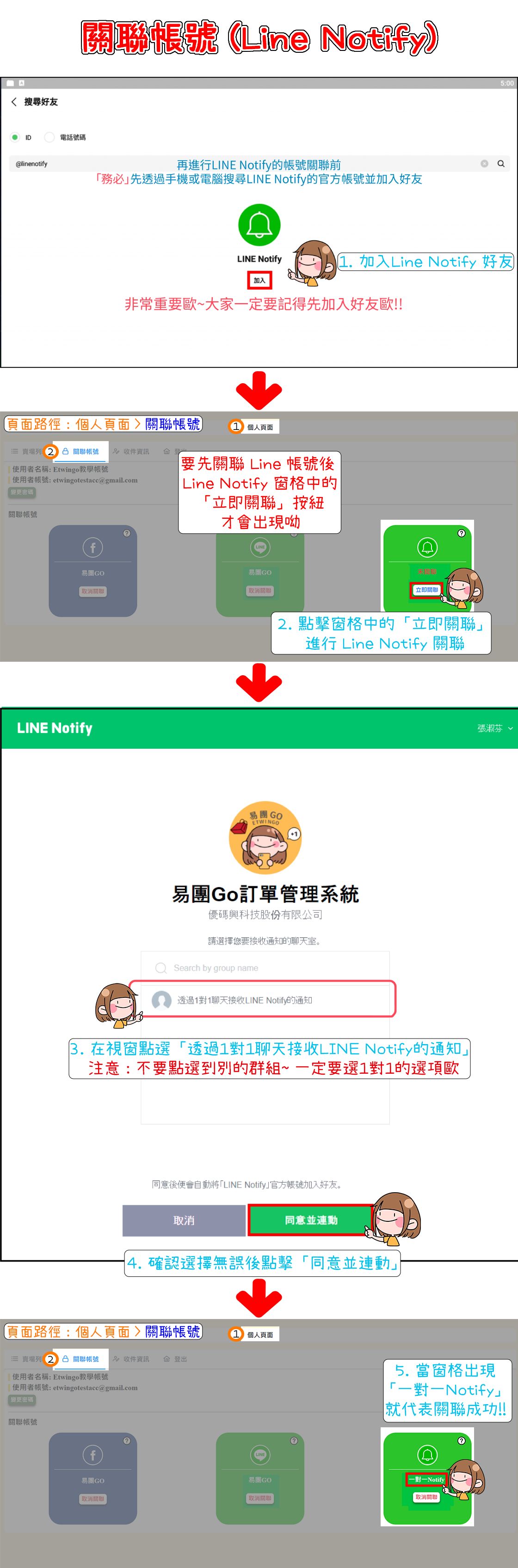 關聯帳號 (Line Notify)